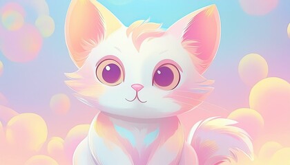 A cut cat animal kitten cartoon big eyes Perfectly Adorable: The Round-bodied Cat with Sagging Ears and Big Eyes"
"Cuteness Overload: Meet the Feline with a Round Body and Big, Droopy Eyes"