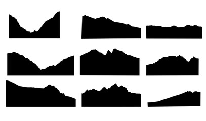 set of isolated contour mountains © Svetlana kuznetcova