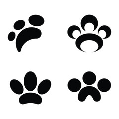 dog paw logo icon