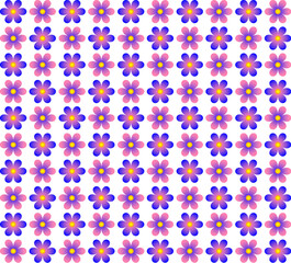 Seamless texture in the form of a floral pattern of pink and blue flowers