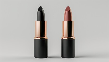 Two black and red lipsticks are shown side by side
