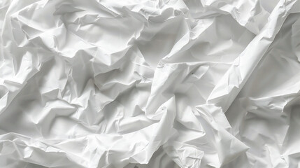 Obraz premium くしゃくしゃな白い紙のテクスチャ