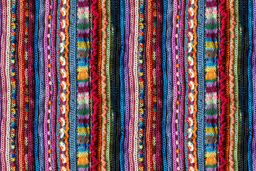 Obraz premium Colorful Crochet Seamless Pattern with Intricate Embroidery Details