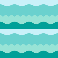 Obraz premium Vector seamless pattern - sea waves.