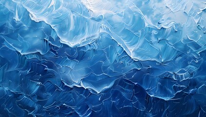 Obraz premium Abstract blue water waves background with open space, in the style of unknown artist 