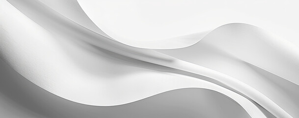 Abstract White Fluid Waves with Smooth Gradient