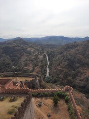 Kumbhalgarh Fort, an old Mewar fort, in the Rajsamand District of Rajasthan state, India. The Great Wall Of India