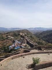Kumbhalgarh Fort, an old Mewar fort, in the Rajsamand District of Rajasthan state, India. The Great Wall Of India