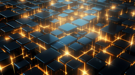 Fototapeta premium Abstract cube blocks