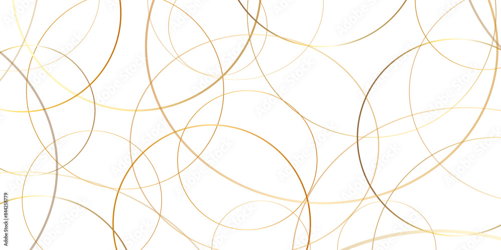 Wall mural abstract background golden circle stock line background. abstract artistic of geometric background g
