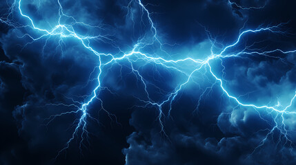 Fototapeta premium Blue Lightning Background