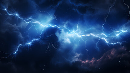 Blue Lightning Background