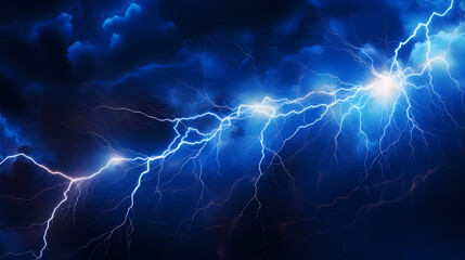Blue Lightning Background