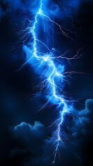 Blue Lightning Background
