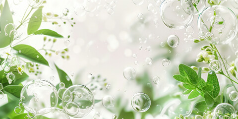 Fototapeta premium Blurry bokeh background with green texture under tree 