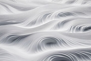 Obraz premium Abstract wavy line textured background in white.