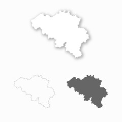 Belgium map set for design easy to edit