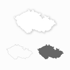 Czechia map set for design easy to edit