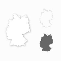 Germany map set for design easy to edit