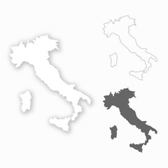 Italy map set for design easy to edit