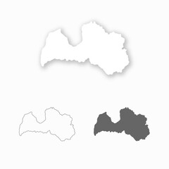 Latvia map set for design easy to edit