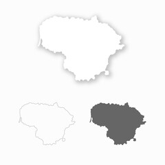 Lithuania map set for design easy to edit