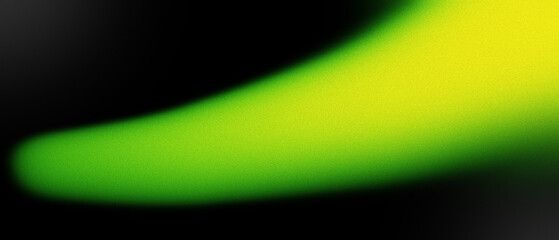 Grainy abstract background with a vibrant green and yellow light streak