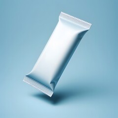 chocolate bar wrapper pack isolated blue background. Chocolate Bar Mock up. Generative ai