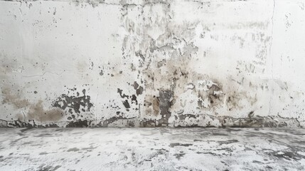 Obraz premium Abstract grunge background with a concrete wall and floor in gray and white colors