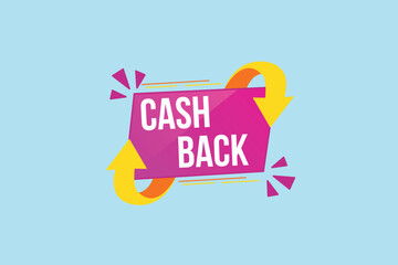 Cashback or money back label. Vector illustration