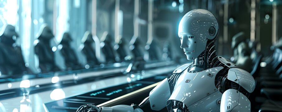 Futuristic Diplomat Negotiating Peace Between Alien Species in Interstellar Council