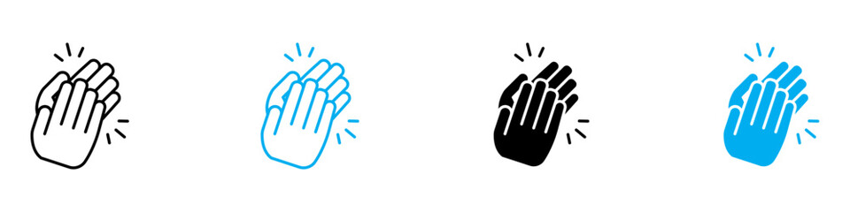 Clapping Hands Icon for Applause, Appreciation, and Social Interaction Graphics