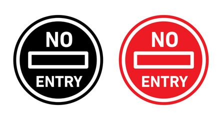 No Entry Road Sign for Traffic Control, Restricted Access, and Safety Regulations