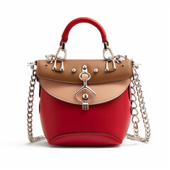 Venetian Red Tiny Duffle with Snap-Button Pockets - Fashionably Functional