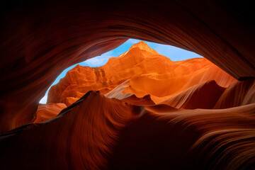 Beautiful Lower Antelope Canyon in Arizona,
