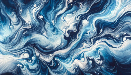Obraz premium 青色のマーブル模様のテクスチャー素材