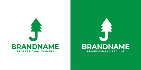 Letter J Tree Logo, Perfect for Environmental Organizations and Eco Friendly Brands