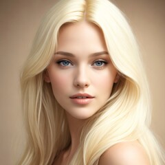 Fototapeta premium portrait of a woman with golden hair