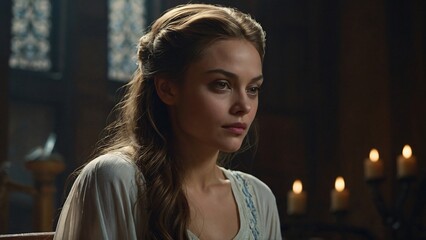 portrait of a woman in the night