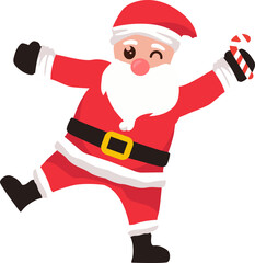 Santa claus character, christmas icon.