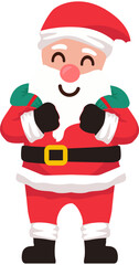 Santa claus character, christmas icon.