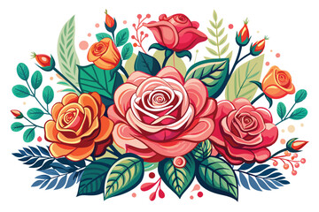 Fototapeta premium Floral Rose Art in a Sleek Design