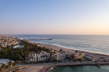 Swakopmund in Namibia, city from above, drone photography
