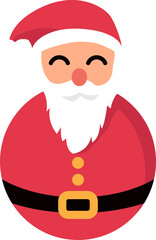 Santa claus character, christmas icon.