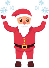 Santa claus character, christmas icon.