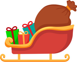 Christmas sleigh illustration