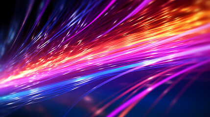Colorful fiber optic lines abstract background