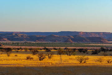 Fototapeta premium Wilderness and wild landscape of the Namib Desert in Namibia, Africa