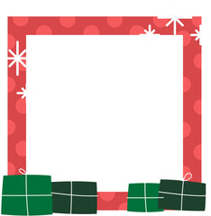 Flat decorative frame of christmas