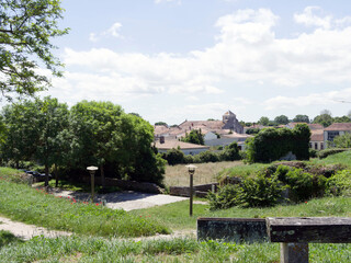Hiers-Brouage in Charentais marsches. Royal City and fortified Bastion between Rochefort and La Rochelle facing the Gulf of Gascony in new Aquitaine